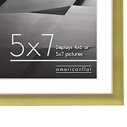 Americanflat 5x7 Picture Frame in Gold - Displays