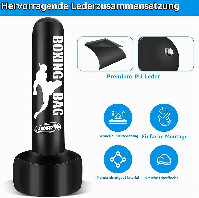 Boxsack Stehend für Erwachsene, 180cm Aufblasbare Boxsack — Foto 5 von 8