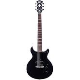 IYV ILJR-200 6 String Solid-Body Electric Guitar, Black