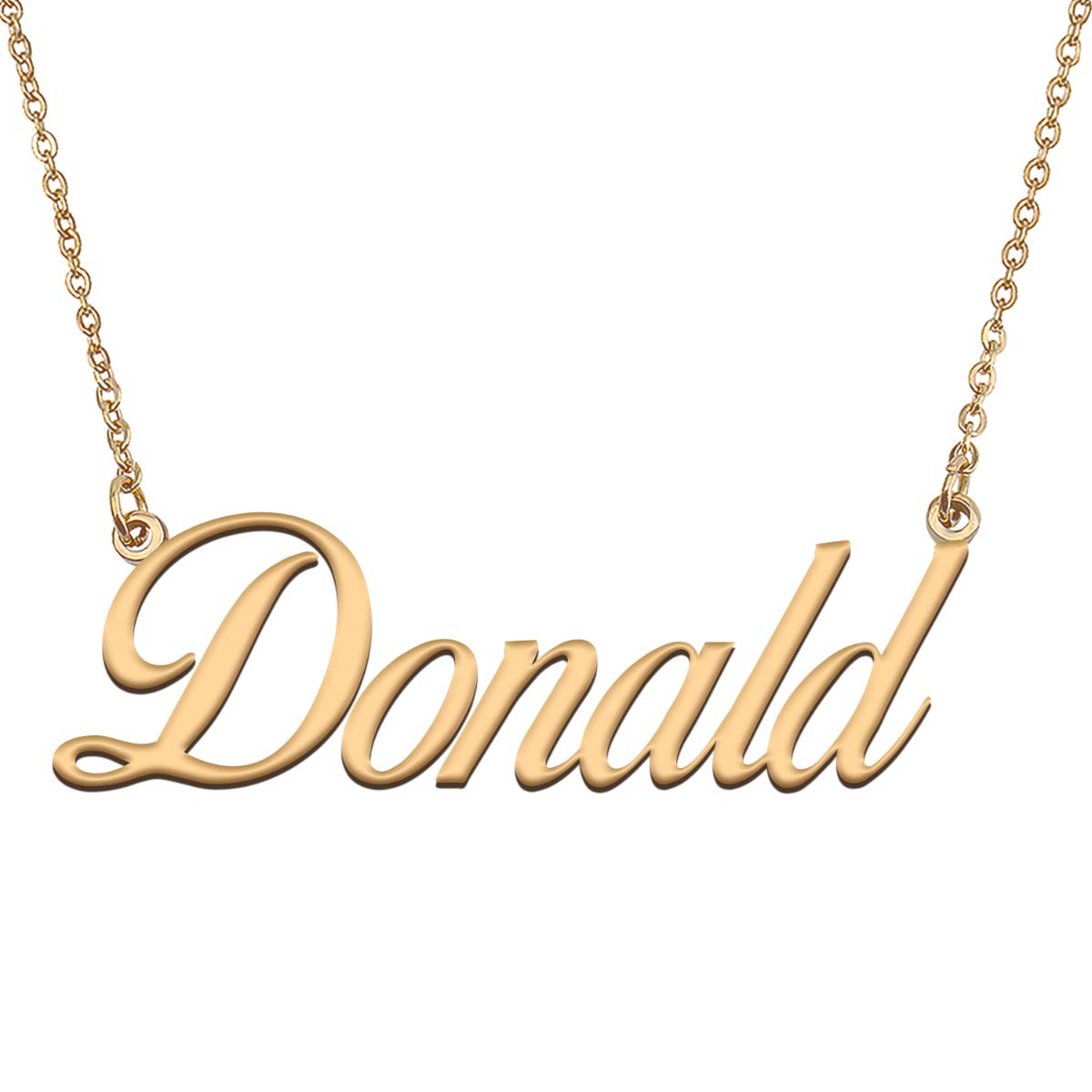 HUAN XUN Customized Custom Simple Any Name Necklace