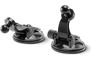 1Zero 2 PCS Adjustable GPS Car Mount for Garmin Nuvi Dezl Drive Drivesmart Zumo Driveassist DriveLuxe StreetPilot RV, Replacement Suction Cup GPS Dash Ball Mount Dashboard Windshield Car Holder