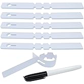 Marvexi 200Pcs White Wrap Around Tree Tags Plastic Plant Labels, Hanging Plant Labels Tree Identification Signs Hanging Plant Markers(White)