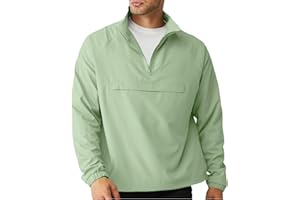 SEGANUP Men's Lightweight Quarter Zip Pullover for Golf, Hiking, and Running Windbreaker Workout Sweatshirt with Pocket