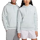 Nike Sportswear Club Fleece Pullover Hoodie (BV2654-043, Pure Platinum/Pure Platinum/White) Size Large Tall