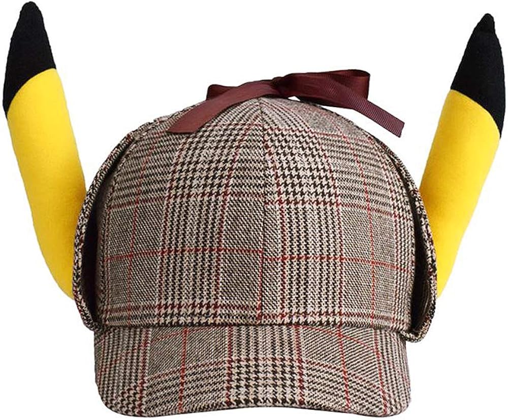 KINOMOTO Boys Girls Cartoon Falt Hat Snapback Unisex Detective Baseball Cap Bucket Hat Cute (A)