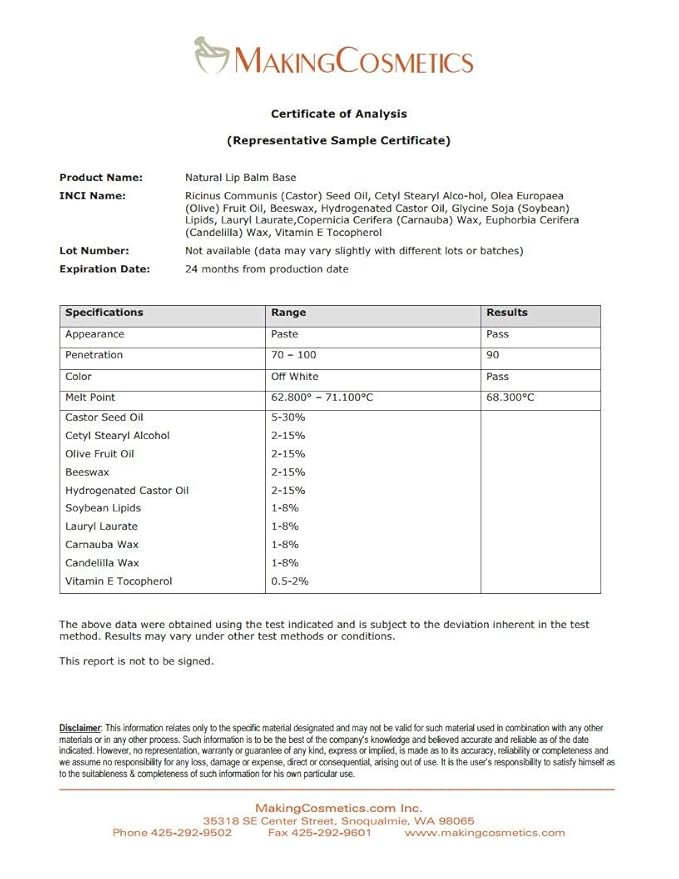 Base de bálsamo labial – 3.5oz/100 G: Amazon.es: Belleza