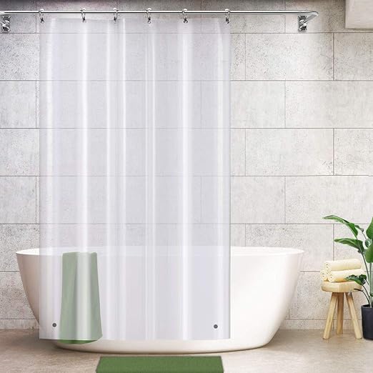 Amazon Com Vcvcoo Clear Stall Shower Curtain Liner With 2 Magnets