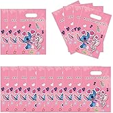 DXRZYS 30 Pcs Pink and Blue Birthday Party Favor Gift Bag Candy Bags Goody Bags Birthday Party Supplies Decorations (pink1)