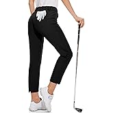 M MOTEEPI Womens Golf Pants Work Hiking Travel Pants with Pockets Lightweight Stretchy Slim Fit Golf Clothes