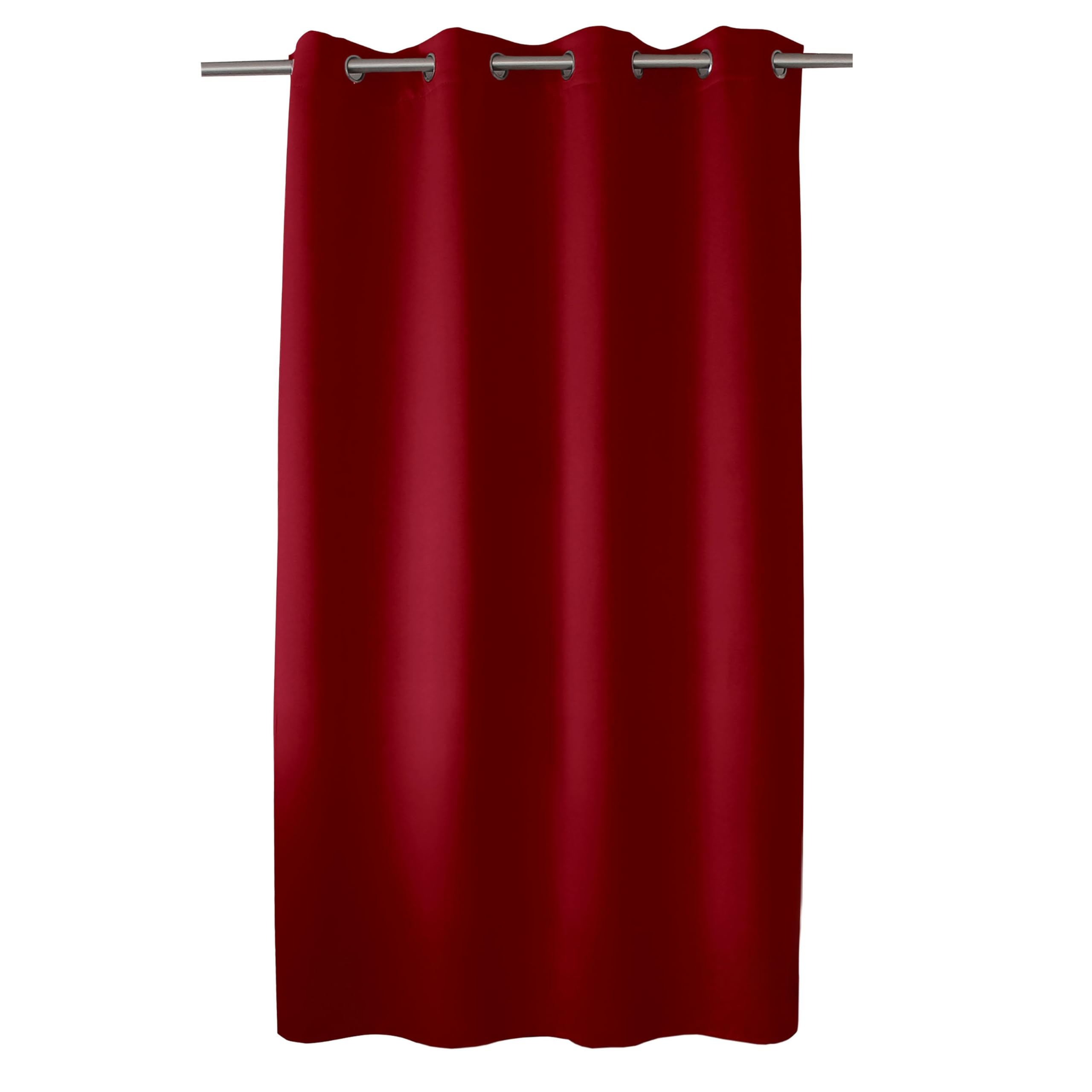 Enjoy Home Basic Blackout Curtain 8 Silver Eyelets Diameter 4 cm 100% Polyester Oeko-TEX Certified Fabric 140 x 180 cm Red — image 1