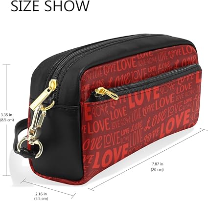 Wowprint Estuche Para Lapices Con Diseno De Carta De Amor Para El Dia De San Valentin Gran Capacidad Con Cremallera De Piel Sintetica Amazon Es Oficina Y Papeleria