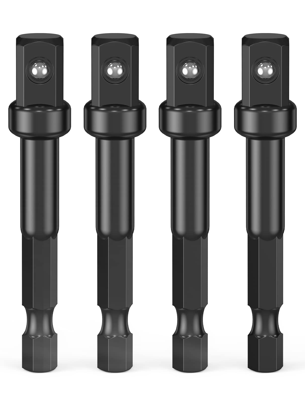 Photo 1 of 3/8 Impact Adapter, 4 Pack Socket Adapter 1/4 Inch to 3/8 Socket Adapter Kit for Impact Driver, Automotive DIY, Extension Socket Driver Bits, Handle Nut Driver and Drills