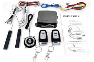 ERYUE Car Start System, 9Pcs Car SUV Switch Keyless Entry Engine Start Alarm System Push Button Remote Starter Stop Auto Anti-Theft System