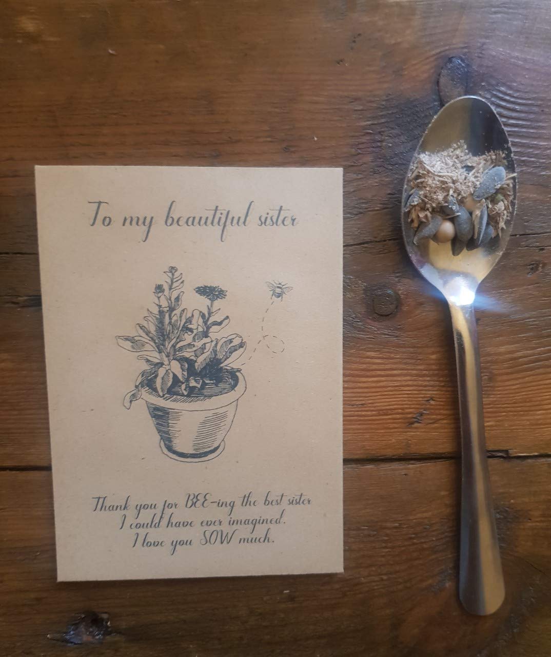 Sister Seeds - Gift for Someone You Love - Ideal Alternative to a Card.