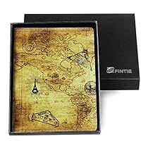Fintie Passport Holder Travel Wallet [Retail Packaging] RFID Blocking - PU Leather Passport Case Cover, Map Design