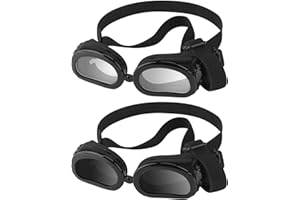 JieyueJewelry 2Pcs Dog Goggles Small Medium Breed, Dog Sunglasses Medium Breed Doggles for Medium Dogs Sunglasses for Outdoor Riding Driving UV Protection Eyewear with Adjustable Straps