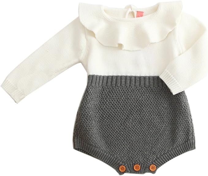 beige romper baby girl