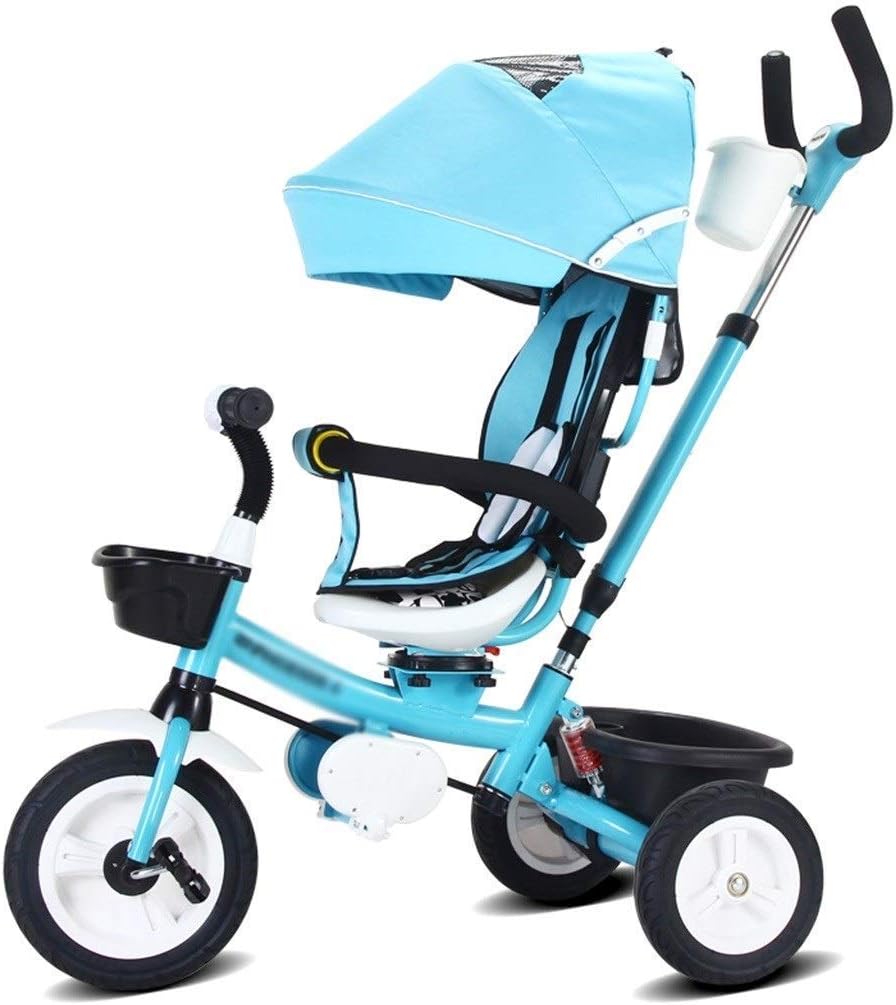 Bicycles Children's Tricycle Boys And Girls Bicycle 3~10 Years Old Children Bicycle Baby Stroller Pram Bicycle (Color: Blue, Size: 75x50x60cm)