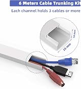 Anomat Cable Trunking White 6m Kit 15x40cm Self Adhesive Pipe Management view 2