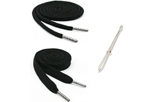 TORMEN Replacement Drawstrings Drawcords 51IN Cotton Drawstring Cord with Easy Metal Threader Adjustable Easy to Install Perf