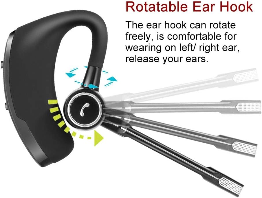 TWS Single Bluetooth 4.1 Headset with Rotatable Ear Hook, Business Wireless Earphone Headphone, Hands Free Call Earpiece - Image 4