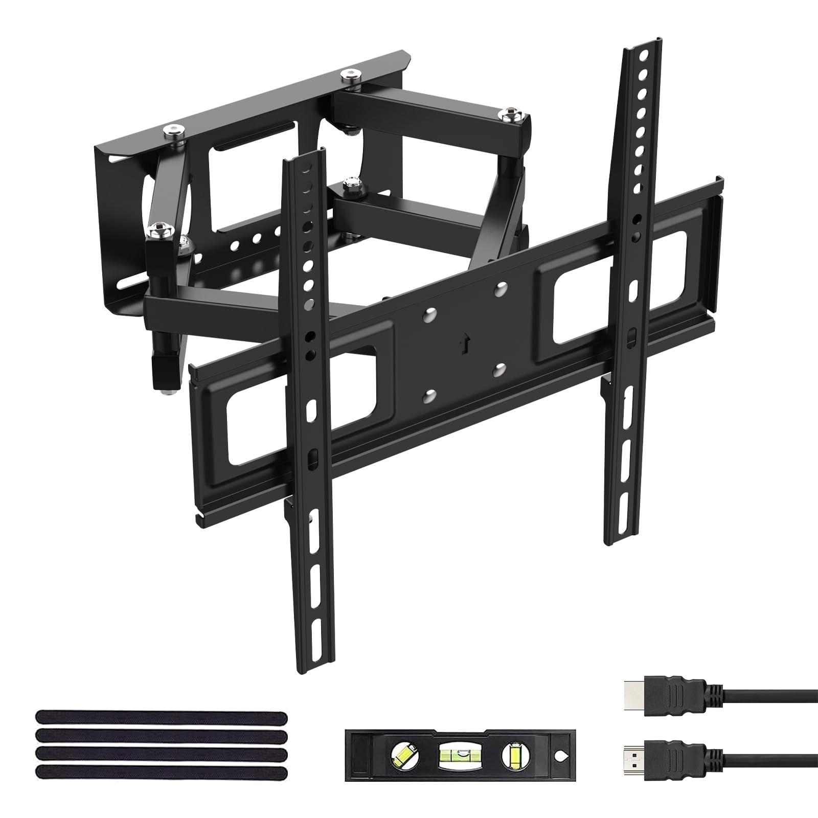 GRIFEMA GB1004-1 TV Wall Bracket for 26-65 inch, Swivel, Tilt, Extendable TV Wall Mount with HDMI Cable, up to 35kg, Max VESA 400x400mm, Universal and Slim for Flat & Curved TVs