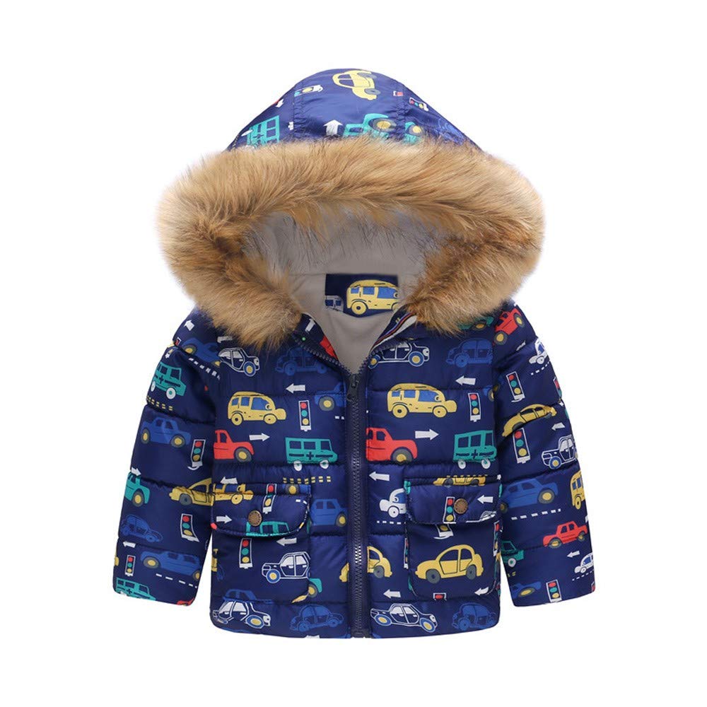 Baby Unisex Coat Toddler Baby Girl Boy Cartoon Car Print