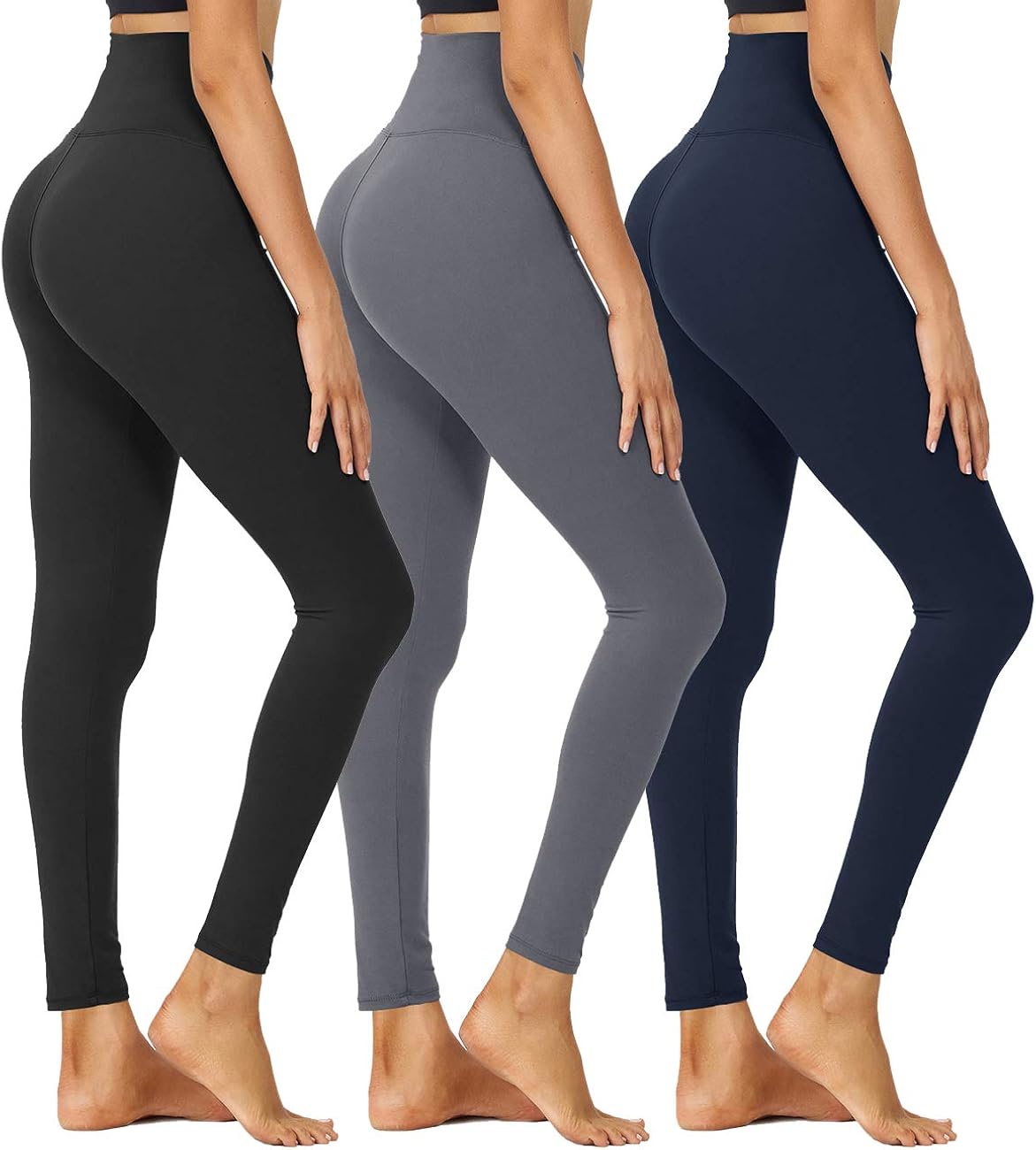 HIGHDAYS High Waisted Leggings for Women - Tummy Control 4 Way Stretch Pants for Athletic Workout Yoga: Clothing