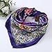 Oksale Women Ladies Floral Printed Square Scarf Scarve Head Wrap Shawl (Purple)