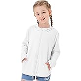 TAGIHOO Kids Active Zipper Sun Protection Jacket Boys Girls Hooded Cooling Shirt Pockets Fishing Running Outdoor
