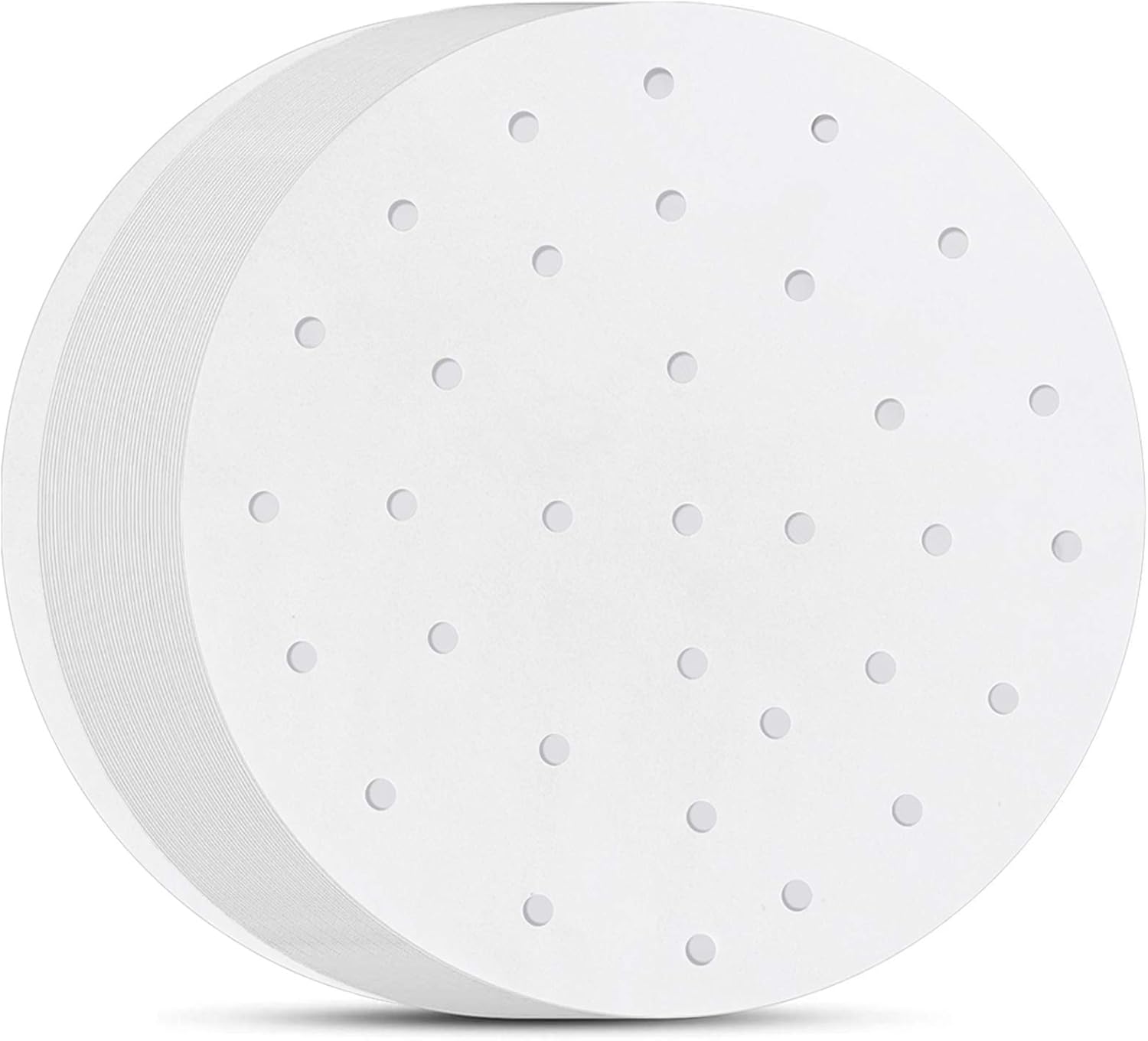 Air Fryer Parchment Paper, Set of 200, 10 Inch Air Fryer Bamboo Liners Perforated Parchment Paper Round Parchment Paper for Air Fryer, Steaming Basket and More(5/6/7/8/9inch Available)