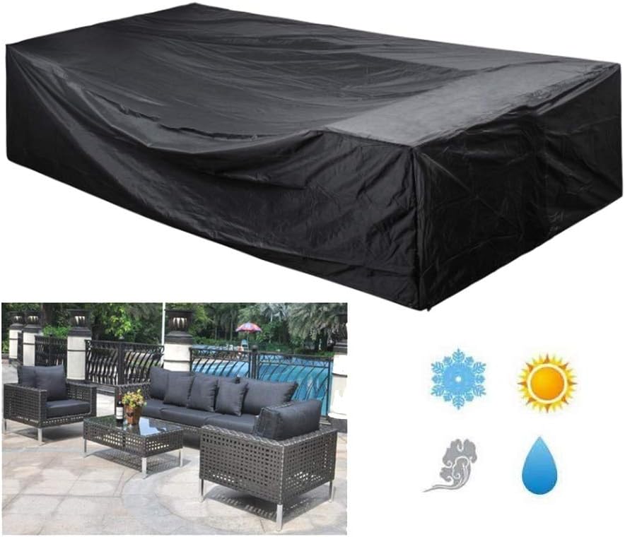 Agfxn Rattan Garden Furniture Covers Heavy Duty Chair And Table Set Protective Tarpaulin Dust Proof Waterproof Shading The Sun Patio Custom Size Color Black Size 308 138 89cm Amazon Ca Home Kitchen