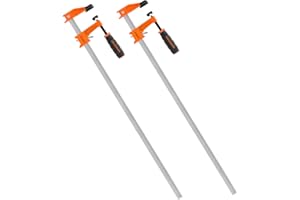 Jorgensen 2-pack Medium Duty Steel Bar Clamp Set with 600 lbs Load limit, 24-inch