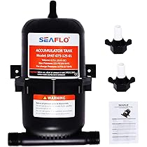 Réservoir Accumulateur Pré-pressurisé 0,75 L - Pression Max 125 PSI - Raccord 1/2" MNPT - Pour Camping-car, Bateau