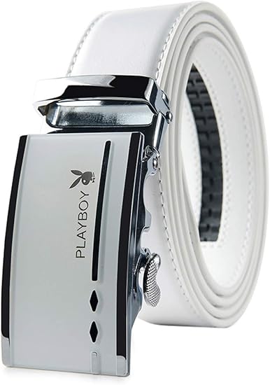 Amazon ベルト 牛革 オートロック メンズ バックル ビジネス フォーマル 本革 父の日 プレゼント ホワイト 全2種類 110cm 125cm ベルト 通販
