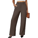 FireSwan Wide Leg Pants Woman Palazzo Casual Slacks High Waisted Trousers Loose Business Work Dress Office Pockets
