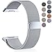 Maledan Metal Bands Compatible with Fitbit Ionic, Stainless Steel Milanese Loop Replacement Accessories Bracelet Strap with Magnet Closure for Fitbit Ionic Smart Watch, Silver, Large