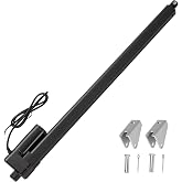 JQDML 24 Inch Stroke Linear Actuator 12V 440 lbs Heavy Duty IP65 Waterproof | 0.31 in/s Speed, Max Load 2000N, Low Noise, with Mounting Brackets, for Solar Tracker, RV, Window Opener, Home Automation