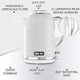 Breville Curve Electric Kettle 1.7 L 3KW White Chrome VKT117 view 5