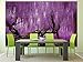 Photo Wallpaper – Wisteria – Picture Decoration Purple Chinese Tree Mystic Forest Fairy Tale Avenue Nature Garden Landscape Image Decor Wall Mural (82.7x55.1in - 210x140cm)