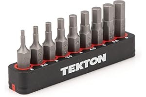 TEKTON 1/4 Inch Hex Bit Set with Rail, 9-Piece (2-6 mm) | DZX93002