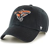 47 Brand MLB Cooperstown Primary Logo Clean Up Adjustable Baseball Cap Hat, Adult One Size Fits All