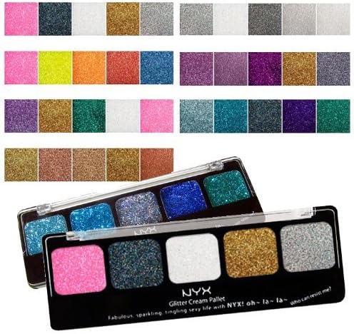 NYX Glitter Cream Palette 7 Piece Set