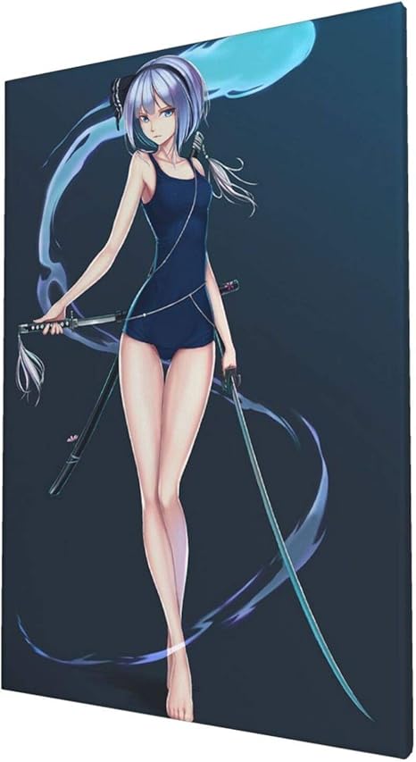 Amazon Co Jp ビキニの女の子アニメ モダンポスター フレームレス装飾画 インテリア絵画 壁掛け アートポスター 額縁なし モダン 新築飾り 贈り物 キャンバス寝室の装飾風景 壁の絵 インテリア装飾 40 60cm ホーム キッチン