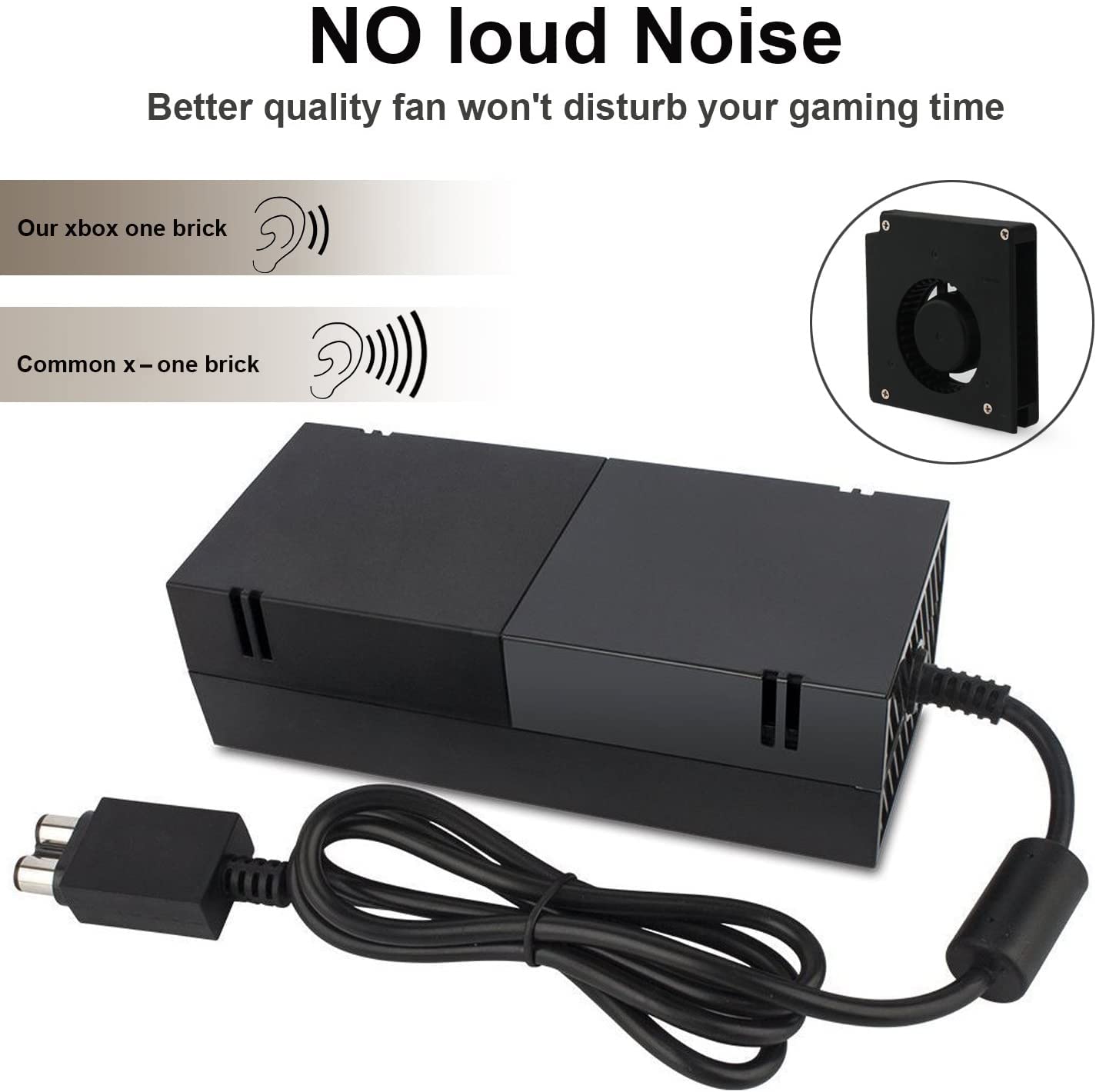 Xbox One Power Supply, AC Adapter Replacement Charger with Cable for Xbox 1, Xbox One Power Brick Advanced Version 100-240V