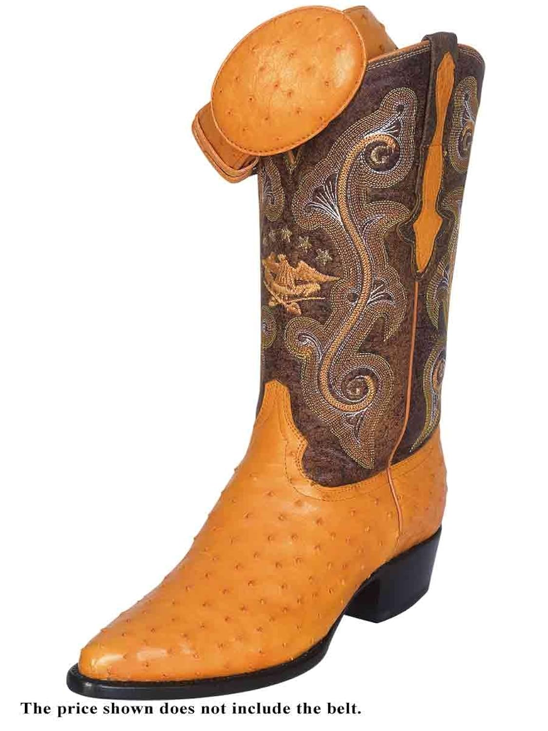 botas vaqueras de piel de avestruz