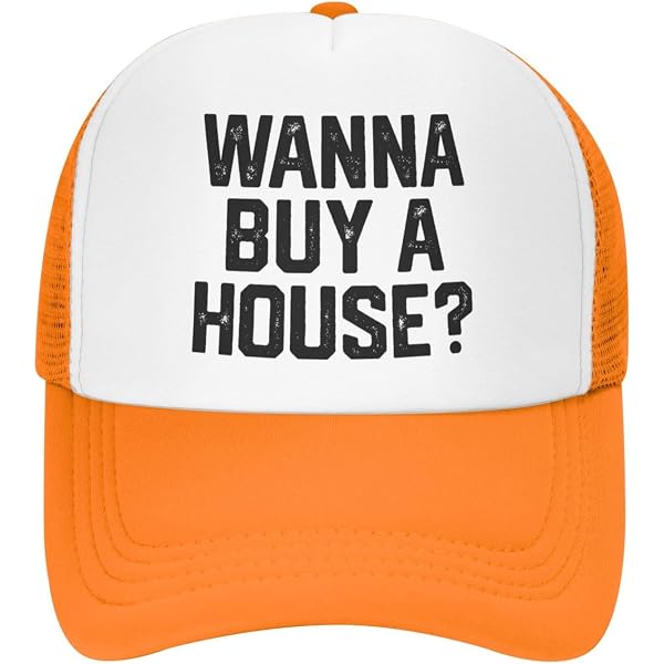 Funny "Wanna Buy A House?" Realtor Hat - Black Mesh Vintage Baseball Cap For Real Estate Agents & Gifts - View #10