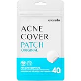 AVARELLE Original Hydrocolloid Acne Pimple Patches for face (40 Count) | Hydrocolloid Pimple Patches for Face, Zit Patches, Spot Stickers, Acne Dots, Tea Tree, Cica, Calendula, Vegan, Cruelty Free