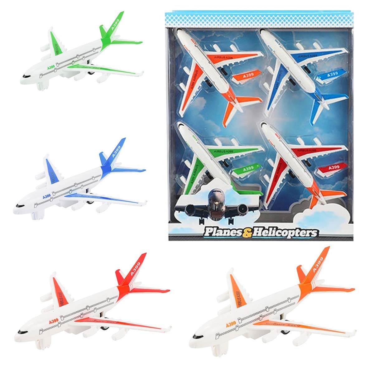 UMKYTOYS 4 Aeroplane toys Best Gift Set For Kids Toys For Boys And Girls Children's Air Plane Set