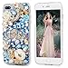 Mavis's Diary iPhone 7 Plus Case (5.5 inch) iPhone 8 Plus Case, 3D Handmade Bling Crystal Diamond Shiny Sparkling Rhinestones Full Edge Protective Clear Hard PC Cover (Blue)